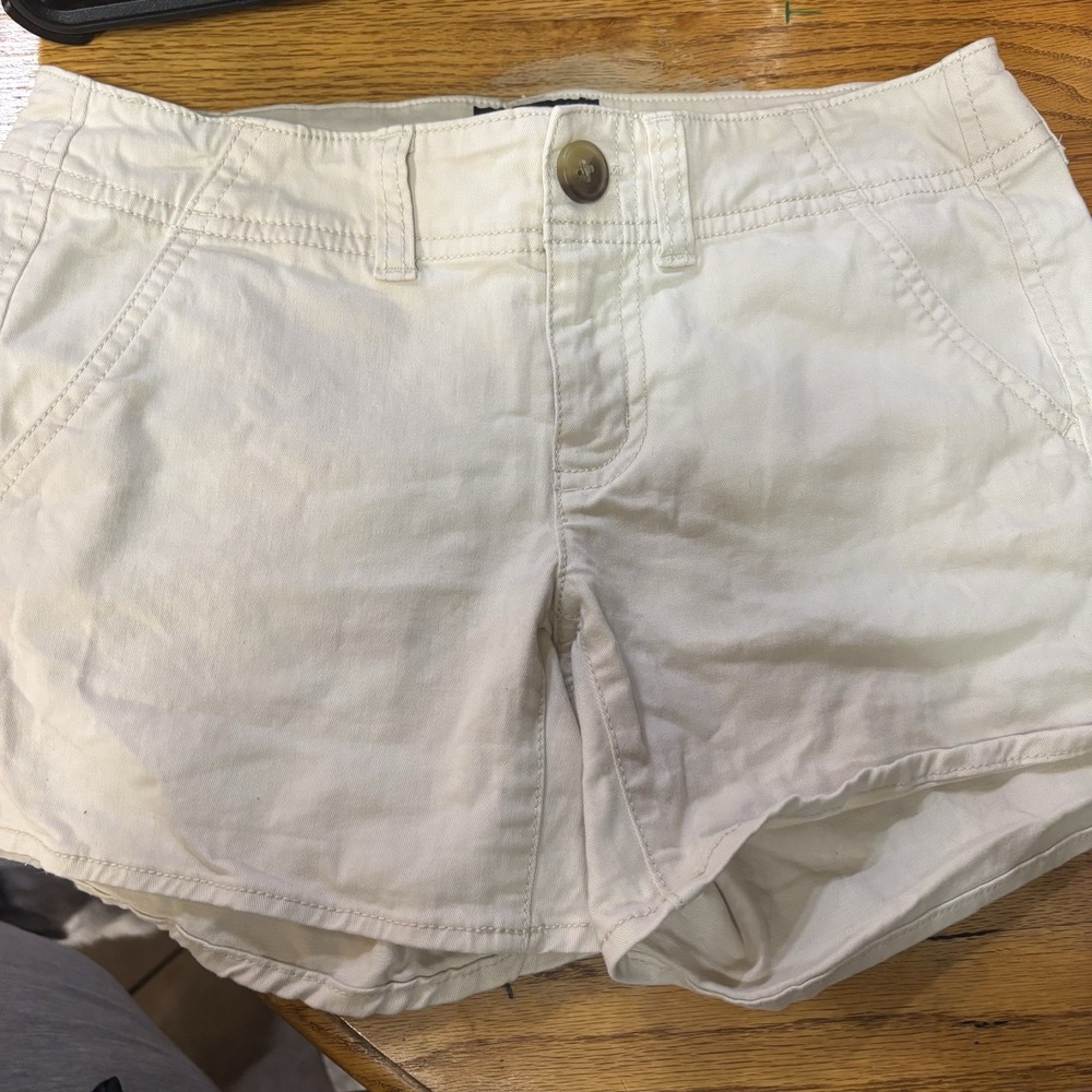 American Eagle Outfitters Stretch‎ Shortie Women's Short Shorts Beige Size 0